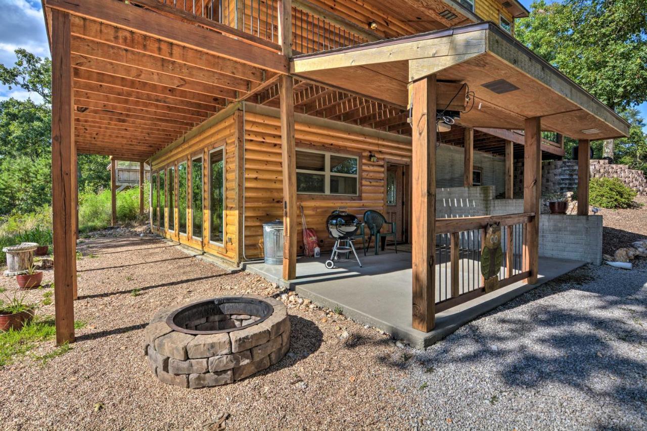 Spacious Log Cabin With Fire Pit And Game Room! Eureka Springs Luaran gambar